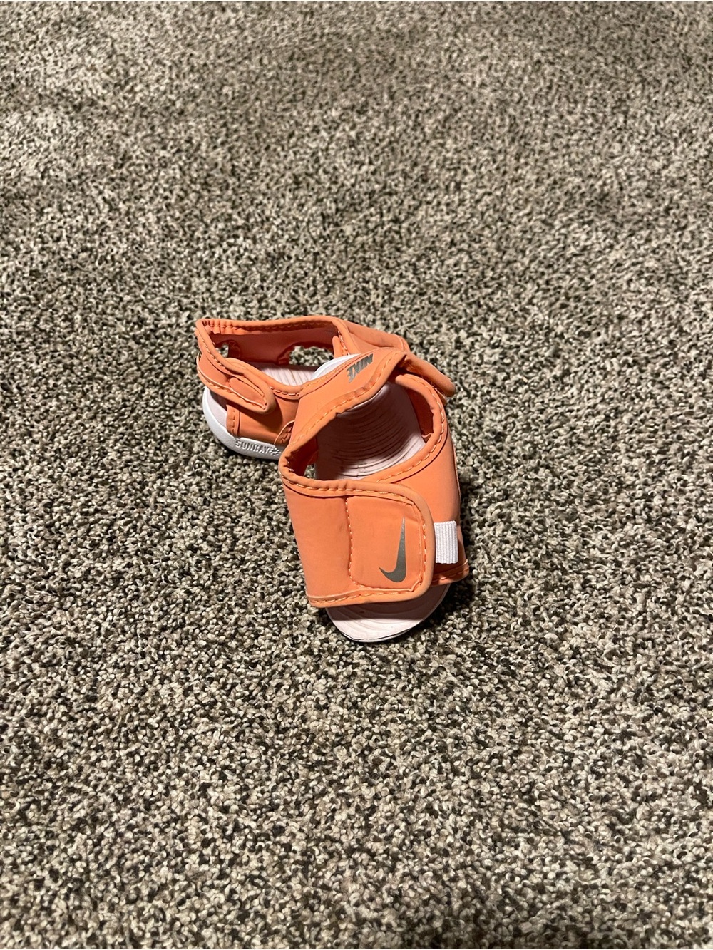 Nike Kids Orange Hook-and-Loop Sandals